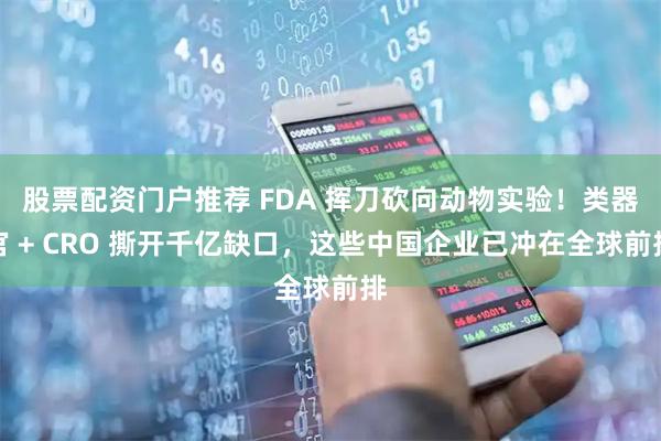 股票配资门户推荐 FDA 挥刀砍向动物实验！类器官 + CRO 撕开千亿缺口，这些中国企业已冲在全球前排